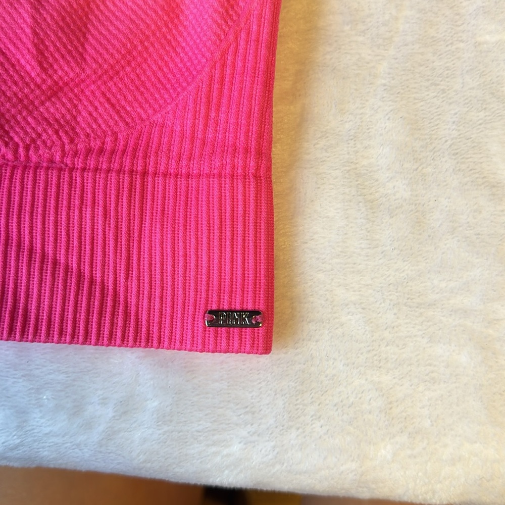 PINK Ribbed Sports Bra Size M - Picture 2 of 5